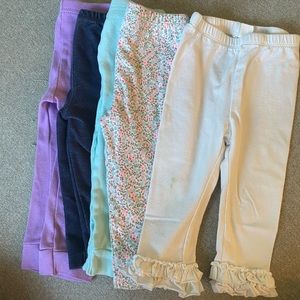 5 Pair Bundle 12 Months Multi-Color Leggings